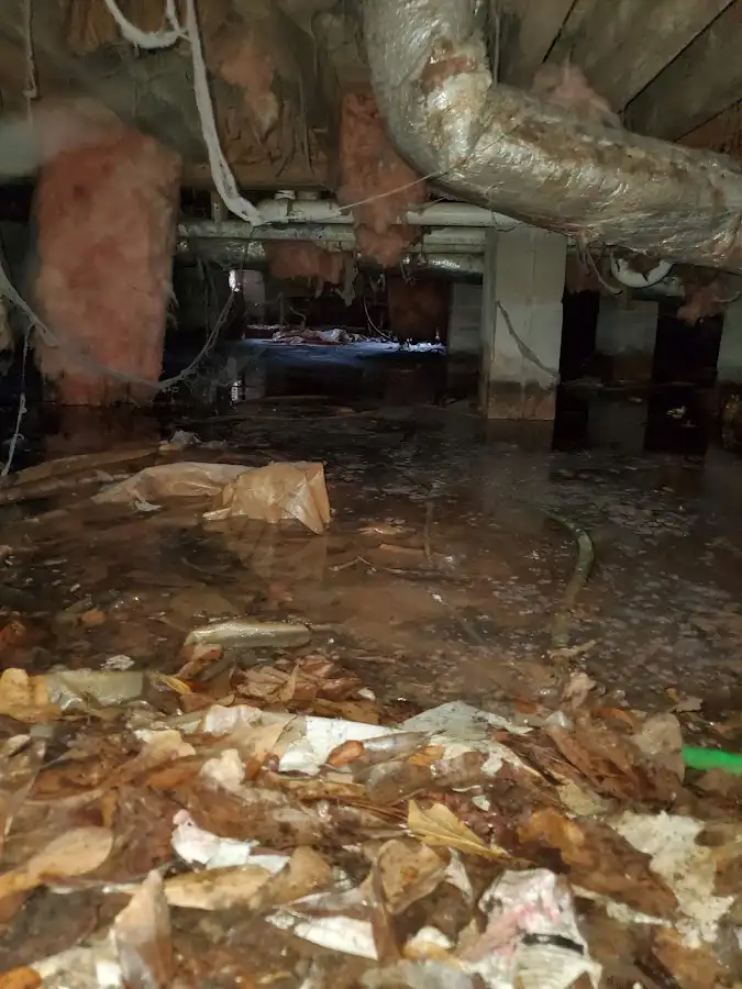 Crawl space flood assessment for Commercial Water Damage Restoration in Loma Linda